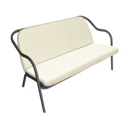Banquette anthracite_ecru chenille