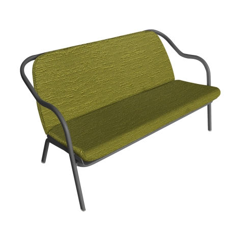Banquette anthracite_tilleul bouclé