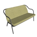 Banquette anthracite_tilleul chenille