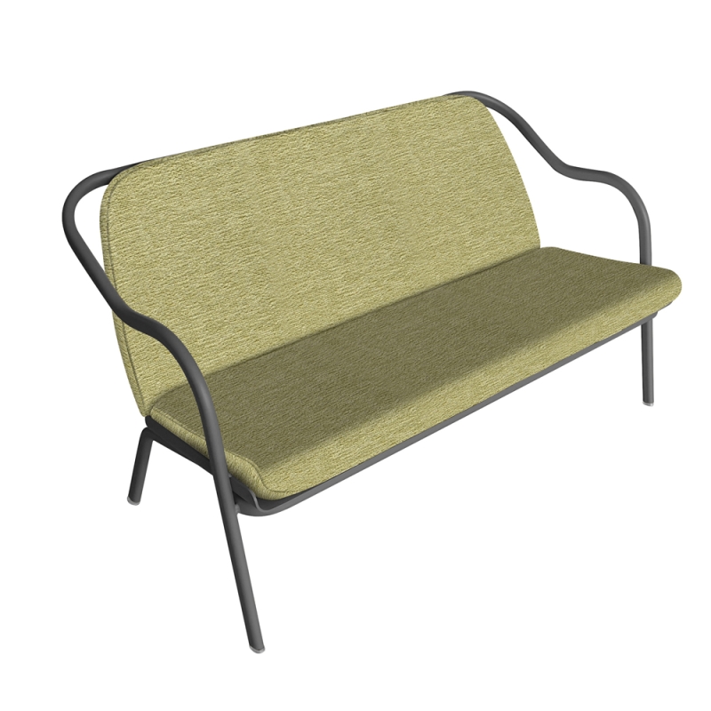 Banquette anthracite_tilleul chenille
