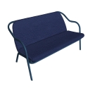 Banquette bleu pétrole_denim bouclé