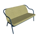 Banquette bleu pétrole_tilleul chenille