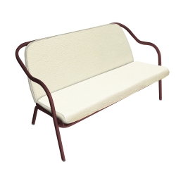 Banquette bordeaux_écru chenille