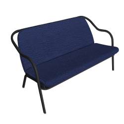 Banquette charbon_denim bouclé