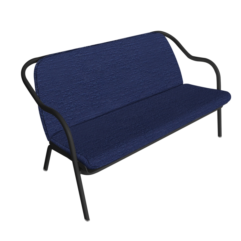 Banquette charbon_denim bouclé