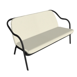 Banquette charbon_écru toile