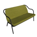 Banquette charbon_tilleul bouclé