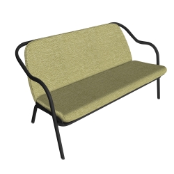 Banquette charbon_tilleul chenille