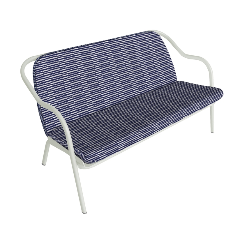 Banquette écume_marine