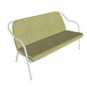 Banquette écume_tilleul chenille