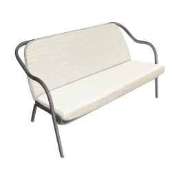 Banquette galet_écru bouclé