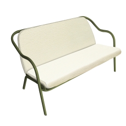 Banquette kaki_écru chenille