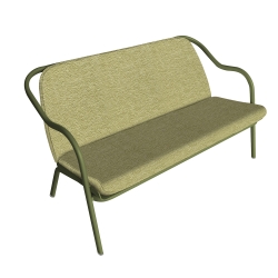 Banquette kaki_tilleul chenille