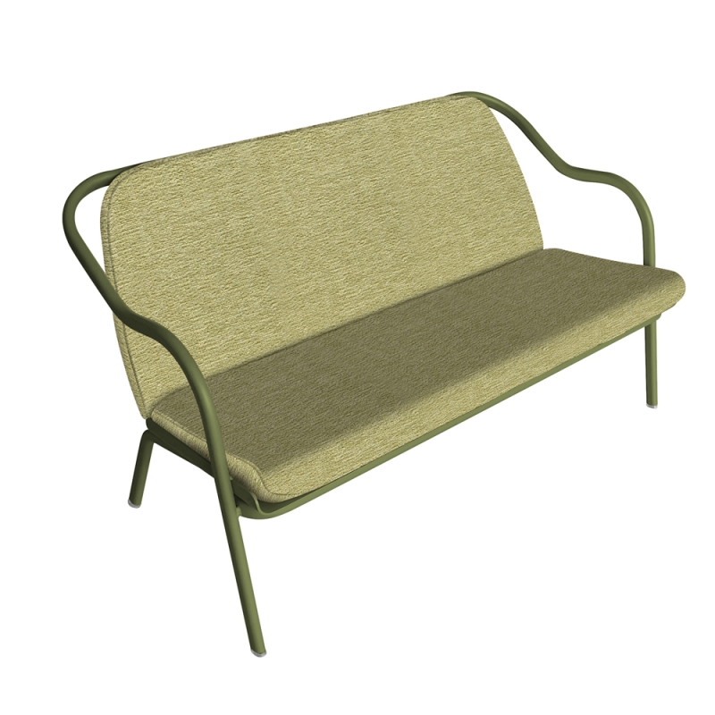 Banquette kaki_tilleul chenille