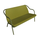 Banquette kaki_tilleul toile