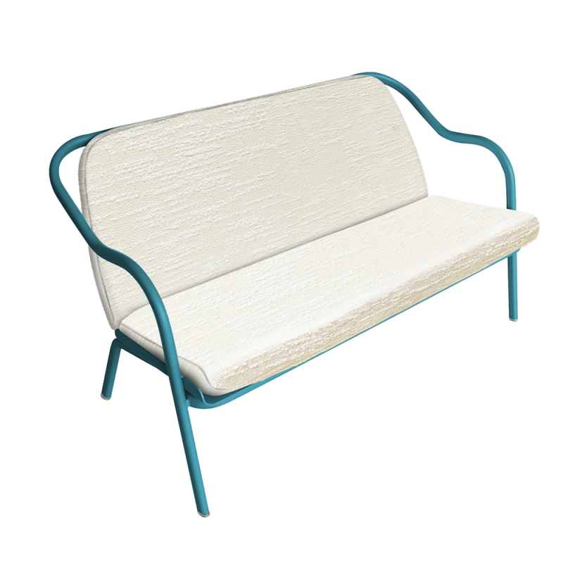 Banquette lagune_écru bouclé