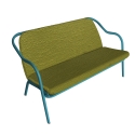 Banquette lagune_tilleul bouclé