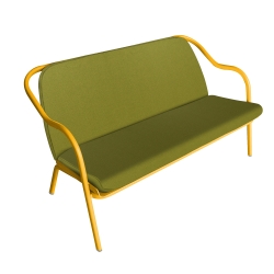 Banquette mimosa_tilleul toile