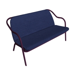 Banquette prune_denim bouclé