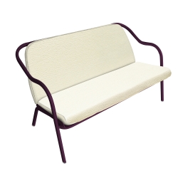 Banquette prune_écru chenille