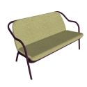 Banquette prune_tilleul chenille