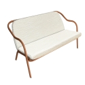 Banquette terracotta_écru bouclé