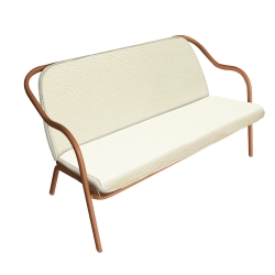 Banquette terracotta_écru chenille