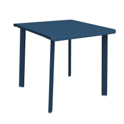 Table 2 personnes 70x70 bleu pétrole