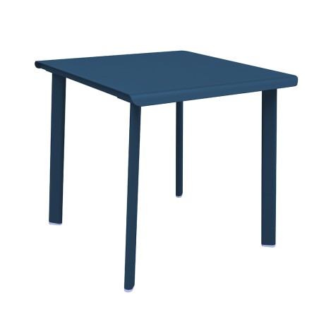 Table 2 personnes 70x70 bleu pétrole