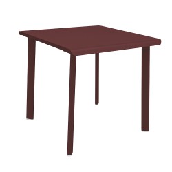 Table 2 personnes 70x70 bordeaux