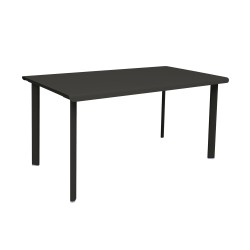 Table 4 personnes 140x80 charbon