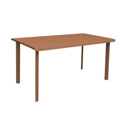 Table 4 personnes 140x80 terracotta