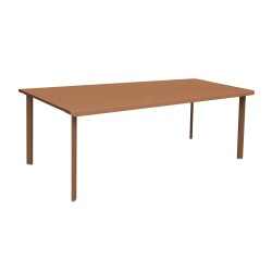 Table 8 personnes 220x100 terracotta