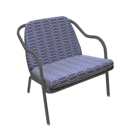 Fauteuil bas confort anthracite
