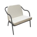 Fauteuil bas confort anthracite