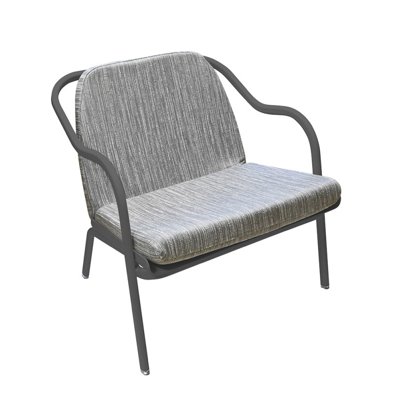 Fauteuil bas confort anthracite