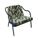 Fauteuil bas confort bleu pétrole