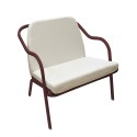 Fauteuil bas confort bordeaux