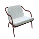 Fauteuil bas confort bordeaux