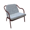 Fauteuil bas confort bordeaux
