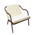 Fauteuil bas confort bordeaux