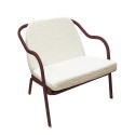 Fauteuil bas confort bordeaux