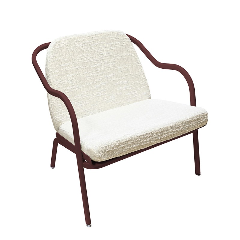 Fauteuil bas confort bordeaux