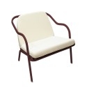 Fauteuil bas confort bordeaux