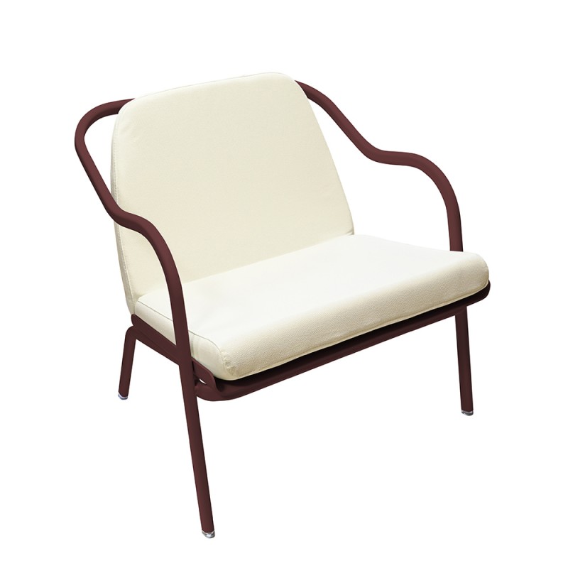 Fauteuil bas confort bordeaux