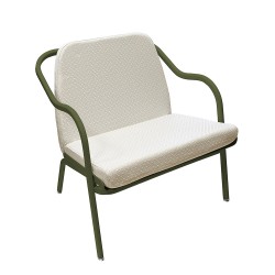 Fauteuil bas confort kaki