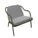 Fauteuil bas confort kaki
