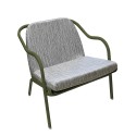 Fauteuil bas confort kaki