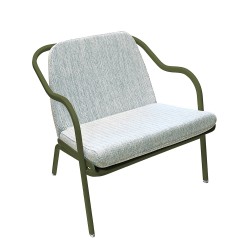 Fauteuil bas confort kaki