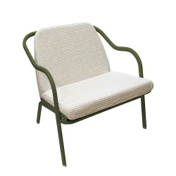 Fauteuil bas confort kaki